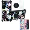 jioeuinly Koobee K100 Case Compatible with Ans Koobee K100 Phone Case SL004T Case Cover [with Tempered Glass Screen Protector][Hard PC + Soft Silicone][Ring Support] [Colorful Reflect Light] IMDH-HS view 1