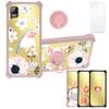 jioeuinly Koobee K100 Case Compatible with Ans Koobee K100 Phone Case SL004T Case Cover [with Tempered Glass Screen Protector][Hard PC + Soft Silicone][Ring Support] [Golden Reflect Light] DJF-XPN view 1
