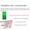 Pinwheel Plus 3 Kids Smartphone Case Compatible with Pinwheel Plus 3 Phone Case Cover [with Tempered Glass Screen Protector][Hard PC + Soft Silicone][Ring Support] [Gold Glitter+Luminous] JSF-JJS view 3