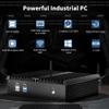Thdeukoty Fanless Mini Industrial PC, Desktop Computer Core i5-4200U Windows 10 Pro, 16GB RAM 512GB SSD, 2xNICs, 2*COM RS232, 4xUSB3.0, Dula-Band WiFi, HDMI/VGA Ports, Gigabit LAN, Auto Power On view 2