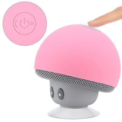 Dilwe Mushroom Appearance Portable Speaker, Noise Cancelling Mini Speaker, 30ft Range, Subwoofer with Suction Cup for Travel, Outdoors, Home and Party