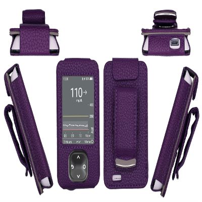 Premium Holster (with Belt Clip/Lanyard) for Dexcom G7 (Purple)
