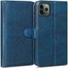 TPUOTI Magnetic Flip Case for Apple iPhone 12 Pro (2020) 6.1 Inch, Genuine Leather Clamshell Phone Cover Wallet with 2 Card Slots (Color : Blue) view 1