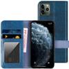 TPUOTI Magnetic Flip Case for Apple iPhone 12 Pro (2020) 6.1 Inch, Genuine Leather Clamshell Phone Cover Wallet with 2 Card Slots (Color : Blue) view 3