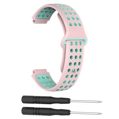 HKTS Silicone Watch band For Garmin Forerunner 220 230 235 630 620 735 Approach S20 S6 S5 GPS SamrtWatch Wrist bands Sport (Color : Pink-waterduck)