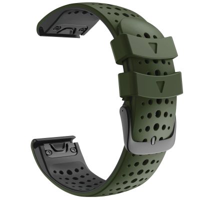 MGTCAR 26 22mm Sport Silicone Watchband For Garmin Fenix 7 7X 6X 6 Pro 5X 5 5S Plus 3HR 945 Easy Fit Quick Release Wrist Straps Correa (Color : E, Size : 22mm Fenix 5 5Plus)