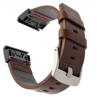 EEOMOiK 22mm WatchBand for For Garmin MARQ Series/Epix/Approach S60 Leather Smart Watch Band For Garmin Instinct Sports Wrist Strap (Color : D, Size : For Approach S62)
