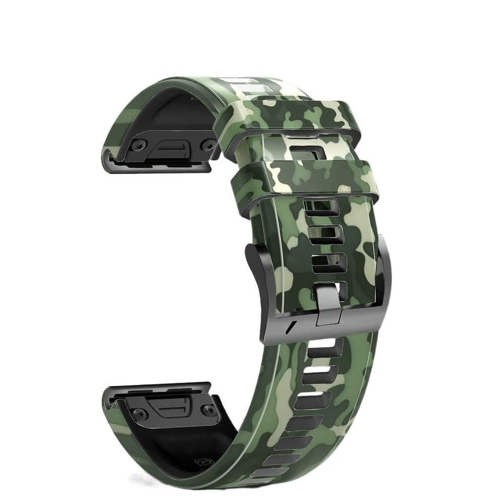 HKIDKK 22mm 26mm Leather Silicone Watchband Strap For Garmin Fenix 6 6X Pro 5 5X Plus 3 HR 935 Fenix 7 7X Quick Release Smart Wristband (Color : C, Size : 22mm Fenix 7)
