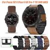 HKIDKK 22mm 26mm Leather Silicone Watchband Strap For Garmin Fenix 6 6X Pro 5 5X Plus 3 HR 935 Fenix 7 7X Quick Release Smart Wristband (Color : C, Size : 22mm Fenix 7) view 2
