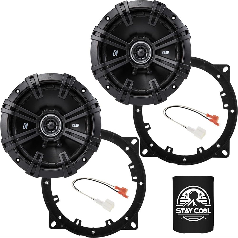 KICKER Speakers 6.75 inch for Hyundai Tucson 2016-2020 Upgrade Kit - Pair of DS Series with Adapters and Harness, Coaxial 6 3/4 Car Audio Front Door Speaker DSC670, 43DSC6704