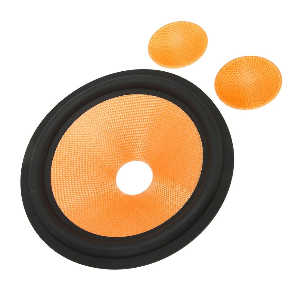 Paper Speaker Cone Drum Paper Subwoofer Cones, 1.4 inches Inner Diameter 7.7 Inches Outside Diameter with Rubber Surround, Paper Cone Foam Surround Woofer for 8in Speaker