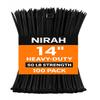 14 inch Zip Ties Heavy Duty Black, 50 Lb Tensile Strength UV resistant, Self-locking, Multi-purpose Nylon Cable Ties Heavyduty Wire Ties, Tie Wraps for Office, Home,Outdoors, Cable Management by Nirah view 1
