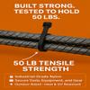 14 inch Zip Ties Heavy Duty Black, 50 Lb Tensile Strength UV resistant, Self-locking, Multi-purpose Nylon Cable Ties Heavyduty Wire Ties, Tie Wraps for Office, Home,Outdoors, Cable Management by Nirah view 2