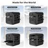 MOMAX Universal Travel Adapter, 20W+18W International Plug Adapter with 2 USB-A Quick Charging & 1 USB C PD Fast Charging,1 AC, All-in-one Wall Charger for USA EU UK AUS JP (Type C/A/G/I) view 3