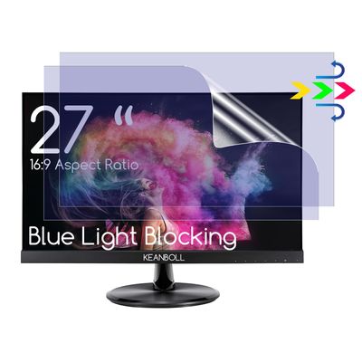 2 PCS 27" Anti Blue Light Screen Protector for Sceptre/LG/Dell/HP/Acer/ViewSonic/ASUS/Aoc/Samsung 27 Inch 16:9 Widescreen Desktop Monitor,Eye Protection & Anti Glare film