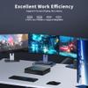 Thdeukoty Mini PC Gaming i7-12700F 12 Cores Upto 4.9GHz, Desktop Computer RTX3060 12G, Windows 11 Pro, 64G DDR4 RAM 1T SSD, Optical, Wifi6 BT5.2, HDMI*2 DP*2 8K@60Hz Four Display view 3
