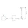 FIONEL Projector Bracket Projector Mounts from Ceiling Projector Ceiling Mount Extendable Video Projector Wall Mount Bracket with Adjustable Height White Projector Stand view 2