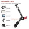 Lanxire 9 Inch Adjustable Magic Arm with Super Clamp and Cold Shoe Adapter - Compatible Photography Accessories - Max Load 4.4lb/2kg view 3