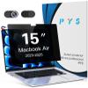 PYS Magnetic Privacy Screen for MacBook Air 15.3 Inch (2025/2024/2023, M4, M3, M2 Chip) - Removable Anti-Glare Protector with Camera Cover Slide, Anti-Blue Light Filter for Mac Air 15.3" Laptop view 1