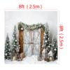 Christmas Backdrop Photography Kate Santa Barn Door Xmas Tree Background Bohemia Studio Props Photo Video, 8x8ft view 2