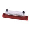 beler Red 12V RV Boat Single Row 6 Post Busbar Ground Rail Power Distribution Block with Cover view 1