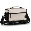 BAGSMART Small Camera Sling Bag for Photographers, Compact Camera Shoulder Bags for DSLR/SLR/Mirrorless Cameras, Waterproof Crossbody Camera Case with Tripod Holder, Ivory White view 1