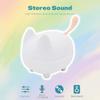 gingo Kitty Speaker Bluetooth Portable Mini Wireless Speaker with Clarity Stereo, Built-in Mic, Super Bass, Powerful Rich Room-Filling Sound, Cute Pet Subwoofer in White view 3
