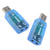 External 5.1 USB Stereo Sound Card USB 2.0 to 3D Audio Sound Card Adapter Virtual 5.1 Channel for Windows and Mac, PC, Notebook with 3.5mm Headphone and Microphone view 2