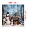 Kate Christmas Snowman Backdro for Photography Winter Outdoor Xmas Trees Background for Kids Photo Studio Props (10x10ft) view 2