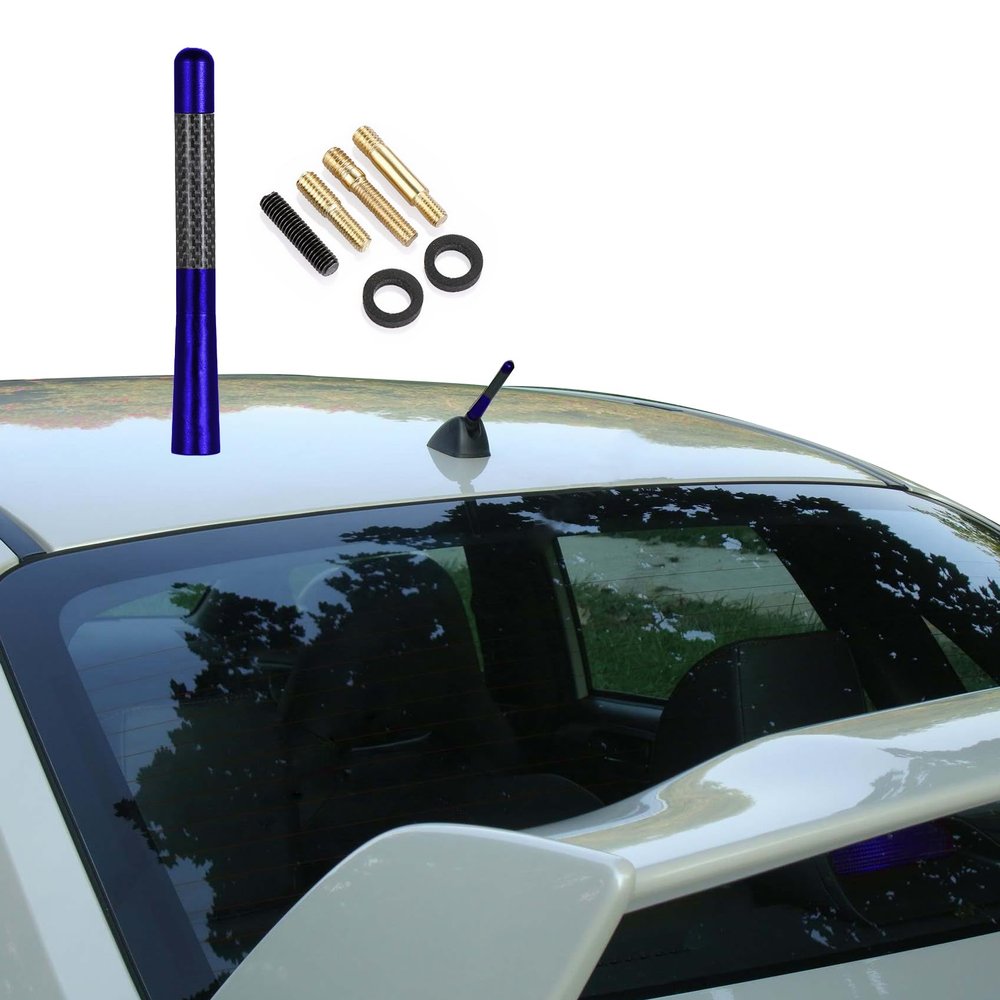 Middrivr Carbon Fiber Antenna, 4.7 Inch Short Carbon Fiber Radio Antenna, Short Automotive Antenna, Mini Car Antenna, Universal Car Accessories Replacement for Ford Focus