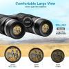 Binoculars for Adults Hunting Bird Watching - WELLNEC 12x42 HD 367/1000yds Binoculars High Powered with BaK4 Prisms Pro Birding Bird Watching Hunting Binoculars, Phone Adapter, Tripod view 2