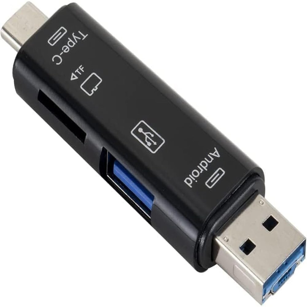 5 in 1 Micro SD Card Reader Adapter Type C Micro USB SD Memory Card Reader Compatible with MacBook Laptop USB 3.0 SD/TF OTG Card Reader