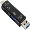 5 in 1 Micro SD Card Reader Adapter Type C Micro USB SD Memory Card Reader Compatible with MacBook Laptop USB 3.0 SD/TF OTG Card Reader view 1