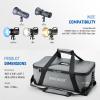 NEEWER Carrying Bag with Movable Foam Padded for Studio Light Q300 Vision 4 ML300 CB60B RGB CB60 MS60B MS60C MS150B, Durable Oxford Cloth Transit Bag Travel Case with Shoulder Strap & Handle, PB5 view 2