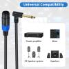 Poyiccot Speakon Female to 1/4 Speaker Cable, 90 Degree Right Angle Speakon to 1/4 Inch TS Speaker Cable for 22AWG Gauge Audio Plug Amplifier Connection dj Heavy Duty Cord Wire with Twist Lock,1.5ft view 2