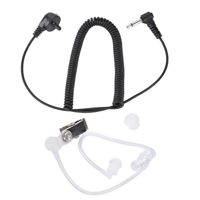 DOACT Walkie Talkie Earphone, 3.5mm Curved Design Single Ear Headset for Car Electronics Air Duct Compatible with Speaker Microphone