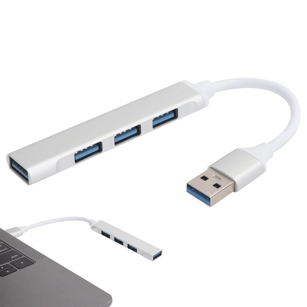 4 Port USB 3.0 Hub, Multiple USB 3.0 Hub, 5Gbps USB 3.0 Splitter Extender for Laptop, PC, Flash Drive, Charging Not Supported