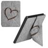 kwmobile Felt Origami Case Compatible with Amazon Kindle Paperwhite 11. Generation 2021 - Case Cover Stand - Brushed Heart Dark Brown view 1