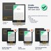 kwmobile Felt Origami Case Compatible with Amazon Kindle Paperwhite 11. Generation 2021 - Case Cover Stand - Brushed Heart Dark Brown view 2