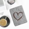 kwmobile Felt Origami Case Compatible with Amazon Kindle Paperwhite 11. Generation 2021 - Case Cover Stand - Brushed Heart Dark Brown view 3
