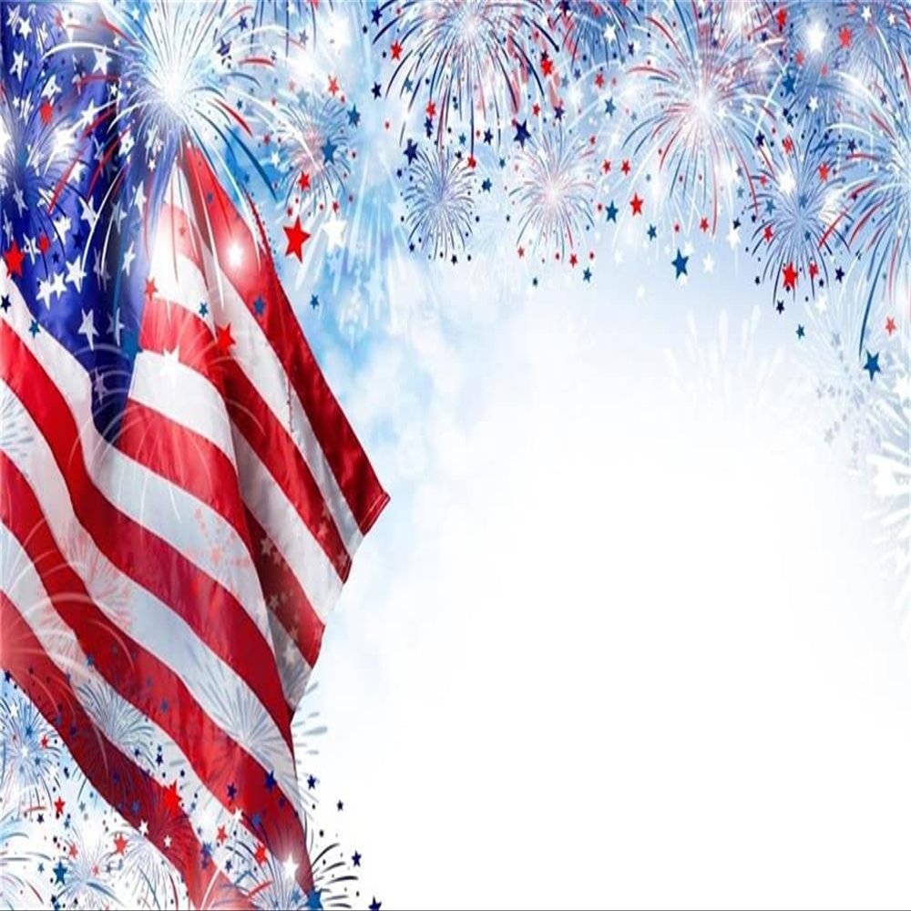 AOFOTO 20x10ft Fireworks American Flag Backdrop Patriotic President's Day 4 of July Independence Day Photography Background USA Veteran Holiday Kid Adults Patriotism Portrait Photo Studio Props Vinyl