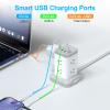BEVA Surge Protector Tower with 8 AC & 4 USB(USB-C) Ports, 6.5 FT Extension Cord - Charging Station for Office & Dorm Room view 3