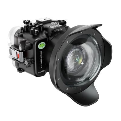 Seafrogs 40M/130FT Underwater Camera Housing Waterproof Case for Sony FX3 with 6" Optical Glass Dome Port, Compatible with Sony FE12-24 F4 and FE16-35 F4 Lens