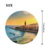 Sunset in Barcelona Round Mouse pad 8in, 100% Polyester Fabric, Bottom 3mm Rubber pad, Office, Games, Learning, for Desktop, Laptop, Personal Computer, Console, etc. view 3