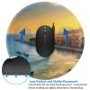 Sunset in Barcelona Round Mouse pad 8in, 100% Polyester Fabric, Bottom 3mm Rubber pad, Office, Games, Learning, for Desktop, Laptop, Personal Computer, Console, etc. view 4