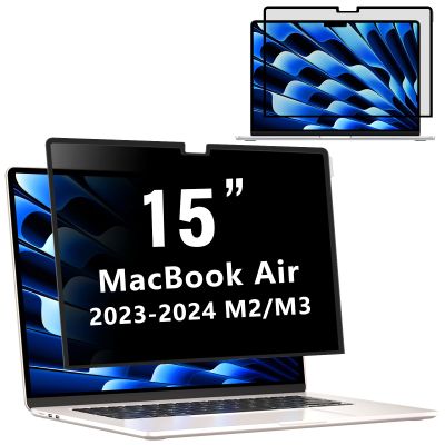 ZOEGAA MacBook Air 15 inch Privacy Screen (2023-2025), Privacy Screen MacBook Air 15 inch for M2, M3, M4, Pro, Max Chip, Removable 15.3 inch Laptop Anti-Spy Filter Anti-Glare Blue Ray Reduction