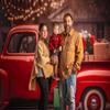 Christmas Red Truck Backdrop for Photography, Christmas Party Decoration Background Children Family Holiday Decor Banner 10x10ft view 4