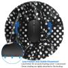 Black and White Corrugated dots Round Mouse pad 8in, 100% Polyester Fabric, Bottom 3mm Rubber pad, Office, Games, Learning, for Desktop, Laptop, Personal Computer, Console, etc. view 4