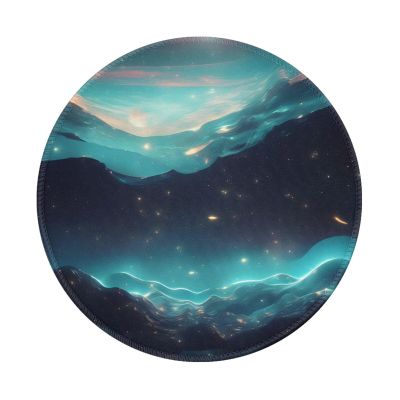 Science Fiction Stars Round Mouse pad 8in, 100% Polyester Fabric, Bottom 3mm Rubber pad, Office, Games, Learning, for Desktop, Laptop, Personal Computer, Console, etc.
