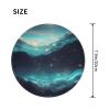 Science Fiction Stars Round Mouse pad 8in, 100% Polyester Fabric, Bottom 3mm Rubber pad, Office, Games, Learning, for Desktop, Laptop, Personal Computer, Console, etc. view 3